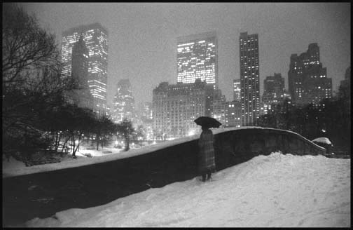 new york skyline black and white pictures. SNOWY SKYLINE - 1979